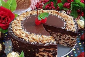 طرز تهیه کیک بیسکویتی شکلاتی بدون فر